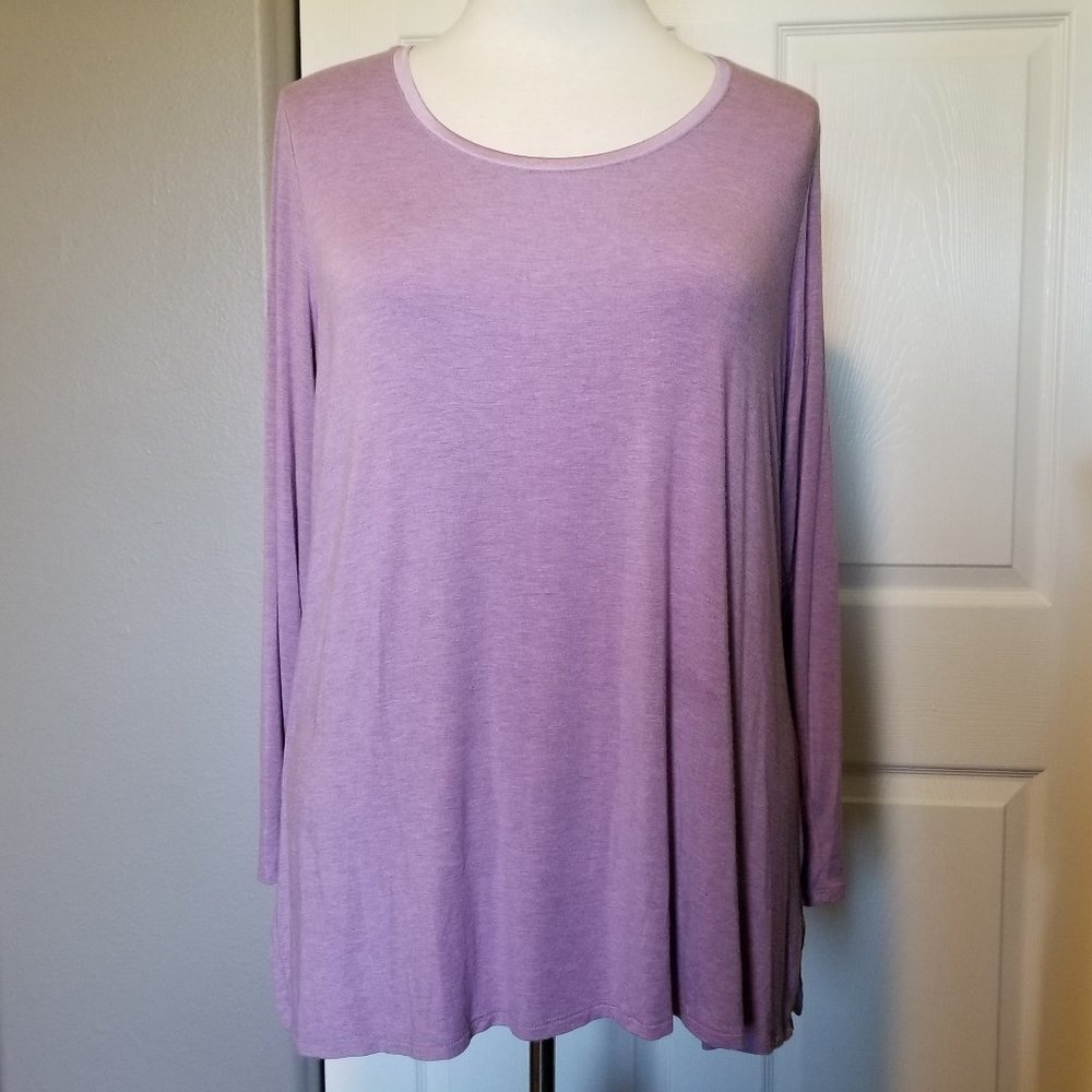 H by Halston Plus Lilac Tunic Top 2X